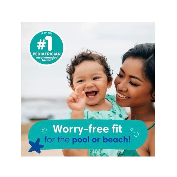 Pampers Splashers Disposable Swim Diapers Size 4 (20-33lbs), 18 count New Pack - Picture 2 of 7